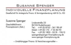 Gewerbe: Susanne Spenger Individuelle Finanzplanung