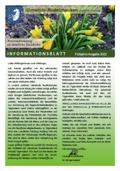 Titelseite Informationsblatt Frühjahr 2023