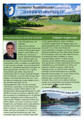 Titelseite Informationsblatt Frühjahr 2025